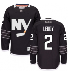 Youth Reebok New York Islanders #2 Nick Leddy Authentic Black Third NHL Jersey