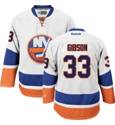 Youth Reebok New York Islanders #33 Christopher Gibson Authentic White Away NHL Jersey
