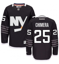 Women's Reebok New York Islanders #25 Jason Chimera Authentic Black Third NHL Jersey