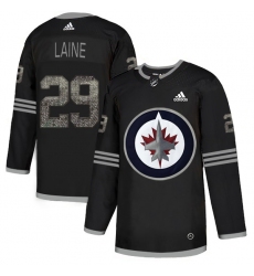 Men's Adidas Winnipeg Jets #29 Patrik Laine Black Authentic Classic Stitched NHL Jersey