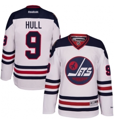 Men's Reebok Winnipeg Jets #9 Bobby Hull Authentic White 2016 Heritage Classic NHL Jersey