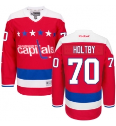Youth Reebok Washington Capitals #70 Braden Holtby Premier Red Third NHL Jersey