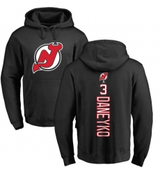NHL Adidas New Jersey Devils #3 Ken Daneyko Black Backer Pullover Hoodie