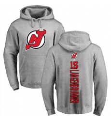NHL Adidas New Jersey Devils #15 Jamie Langenbrunner Ash Backer Pullover Hoodie