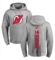 NHL Adidas New Jersey Devils #14 Adam Henrique Ash Backer Pullover Hoodie