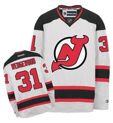 Men's Reebok New Jersey Devils #31 Scott Wedgewood Authentic White Away NHL Jersey