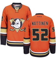 Men's Reebok Anaheim Ducks #52 Julius Nattinen Authentic Orange Third NHL Jersey