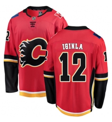 Men's Calgary Flames #12 Jarome Iginla Fanatics Branded Red Home Breakaway NHL Jersey
