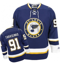 Women's Reebok St. Louis Blues #91 Vladimir Tarasenko Premier Navy Blue Third NHL Jersey