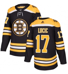 Men's Adidas Boston Bruins #17 Milan Lucic Authentic Black Home NHL Jersey