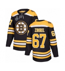 Youth Boston Bruins #67 Jakub Zboril Authentic Black Home 2019 Stanley Cup Final Bound Hockey Jersey