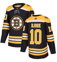 Youth Adidas Boston Bruins #10 Anders Bjork Authentic Black Home NHL Jersey