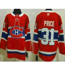 Men's Montreal Canadiens #31 Carey Price Red Authentic Jersey