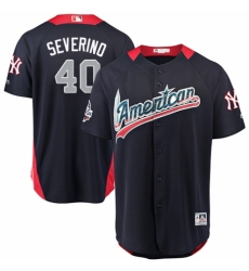 Youth Majestic New York Yankees #40 Luis Severino Game Navy Blue American League 2018 MLB All-Star MLB Jersey