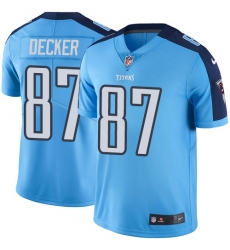 Youth Nike Tennessee Titans #87 Eric Decker Limited Light Blue Rush Vapor Untouchable NFL Jersey