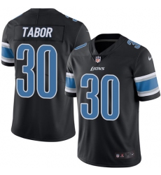 Youth Nike Detroit Lions #30 Teez Tabor Limited Black Rush Vapor Untouchable NFL Jersey