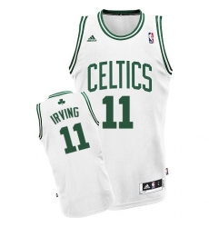 Youth Adidas Boston Celtics #11 Kyrie Irving Swingman White Home NBA Jersey