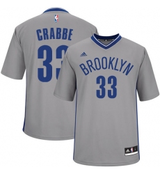 Men's Adidas Brooklyn Nets #33 Allen Crabbe Swingman Gray Alternate NBA Jersey