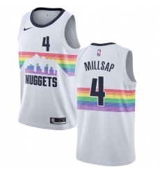 Youth Nike Denver Nuggets #4 Paul Millsap Swingman White NBA Jersey - City Edition