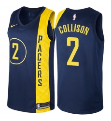 Men's Nike Indiana Pacers #2 Darren Collison Swingman Navy Blue NBA Jersey - City Edition
