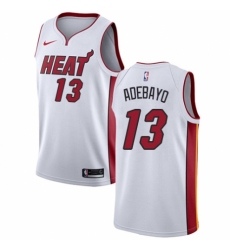 Youth Nike Miami Heat #13 Edrice Adebayo Swingman NBA Jersey - Association Edition