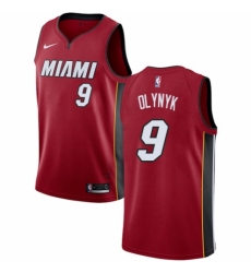 Women's Nike Miami Heat #9 Kelly Olynyk Swingman Red NBA Jersey Statement Edition