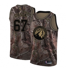 Youth Nike Minnesota Timberwolves #67 Taj Gibson Swingman Camo Realtree Collection NBA Jersey