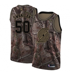 Youth Nike Portland Trail Blazers #50 Caleb Swanigan Swingman Camo Realtree Collection NBA Jersey