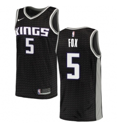 Women's Nike Sacramento Kings #5 De'Aaron Fox Swingman Black NBA Jersey Statement Edition