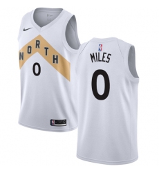 Men's Nike Toronto Raptors #0 C.J. Miles Swingman White NBA Jersey - City Edition