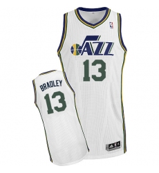 Men's Adidas Utah Jazz #13 Tony Bradley Authentic White Home NBA Jersey