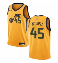 Youth Nike Utah Jazz #45 Donovan Mitchell Authentic Gold NBA Jersey Statement Edition