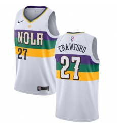 Women's Nike New Orleans Pelicans #27 Jordan Crawford Swingman White NBA Jersey - City Edition
