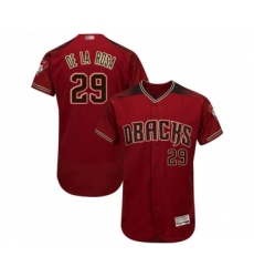 Men's Arizona Diamondbacks #29 Jorge De La Rosa Red Alternate Authentic Collection Flex Base Baseball Jersey