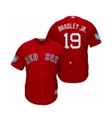 Women's Boston Red Sox #19 Jackie Bradley Jr. Majestic Scarlet 2018 Spring Training Cool Base Jersey