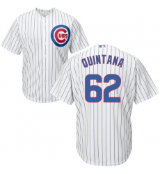 Youth Majestic Chicago Cubs #62 Jose Quintana Authentic White Home Cool Base MLB Jersey