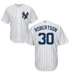 Youth Majestic New York Yankees #30 David Robertson Authentic White Home MLB Jersey