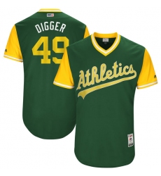 Men's Majestic Oakland Athletics #49 Kendall Graveman 