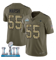 Men's Nike New England Patriots #55 Cassius Marsh Limited Olive/Camo 2017 Salute to Service Super Bowl LII NFL Jersey