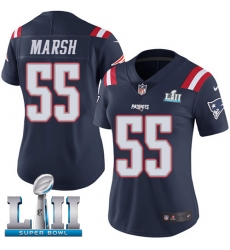 Women's Nike New England Patriots #55 Cassius Marsh Limited Navy Blue Rush Vapor Untouchable Super Bowl LII NFL Jersey