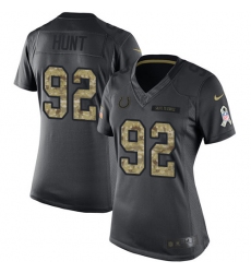Women's Nike Indianapolis Colts #92 Margus Hunt Limited Black 2016 Salute to Service NFL Jersey