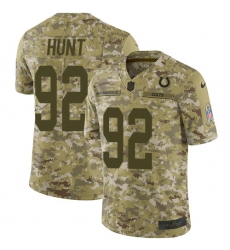 Youth Nike Indianapolis Colts #92 Margus Hunt Limited Camo 2018 Salute to Service NFL Jersey
