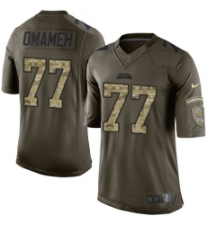 Men's Nike Jacksonville Jaguars #77 Patrick Omameh Elite Green Salute to Service NFL Jersey