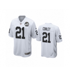 Men's Oakland Raiders #21 Gareon Conley Game 60th Anniversary White Football Jersey