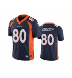 Men's Denver Broncos #80 Greg Dulcich Navy Vapor Untouchable Stitched Jersey