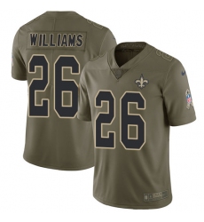 Youth Nike New Orleans Saints #26 P. J. Williams Limited Olive 2017 Salute to Service NFL Jersey