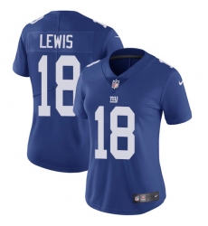 Women's Nike New York Giants #18 Roger Lewis Royal Blue Team Color Vapor Untouchable Limited Player NFL Jersey