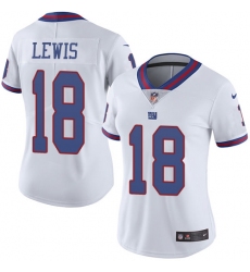 Women's Nike New York Giants #82 Roger Lewis Limited White Rush Vapor Untouchable NFL Jersey