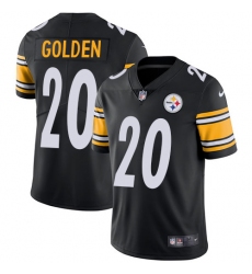 Men's Nike Pittsburgh Steelers #20 Robert Golden Black Team Color Vapor Untouchable Limited Player NFL Jersey