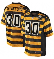 Youth Nike Pittsburgh Steelers #30 Daimion Stafford Limited Yellow/Black Alternate 80TH Anniversary Throwback NFL Jersey